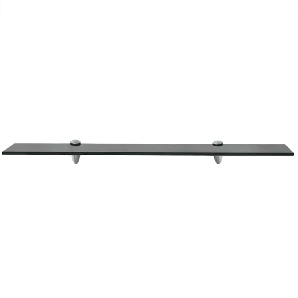 243790 vidaXL Floating Shelf Glass 70x20 cm 8 mm - Black - 70 x 20 x 0.8 cm