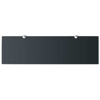 243790 vidaXL Floating Shelf Glass 70x20 cm 8 mm - Black - 70 x 20 x 0.8 cm