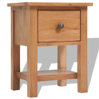 vidaXL Nightstand 36x30x47 cm Solid Oak Wood - Brown