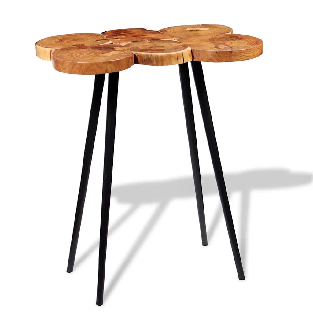 vidaXL Bar Table | Brown and Black | Solid Acacia wood and Iron | Industrial