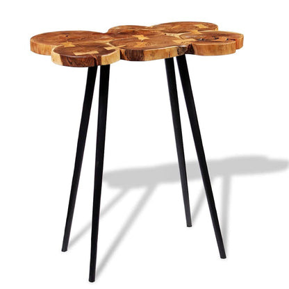 vidaXL Bar Table | Brown and Black | Solid Acacia wood and Iron | Industrial
