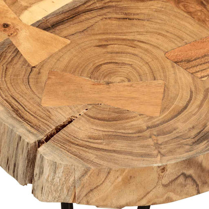 vidaXL Bar Table | Brown and Black | Solid Acacia wood and Iron | Industrial