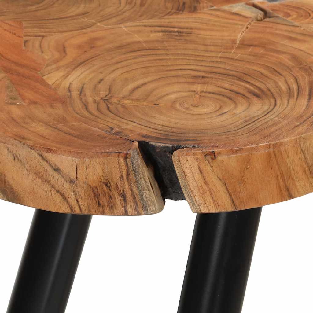 vidaXL Bar Table | Brown and Black | Solid Acacia wood and Iron | Industrial