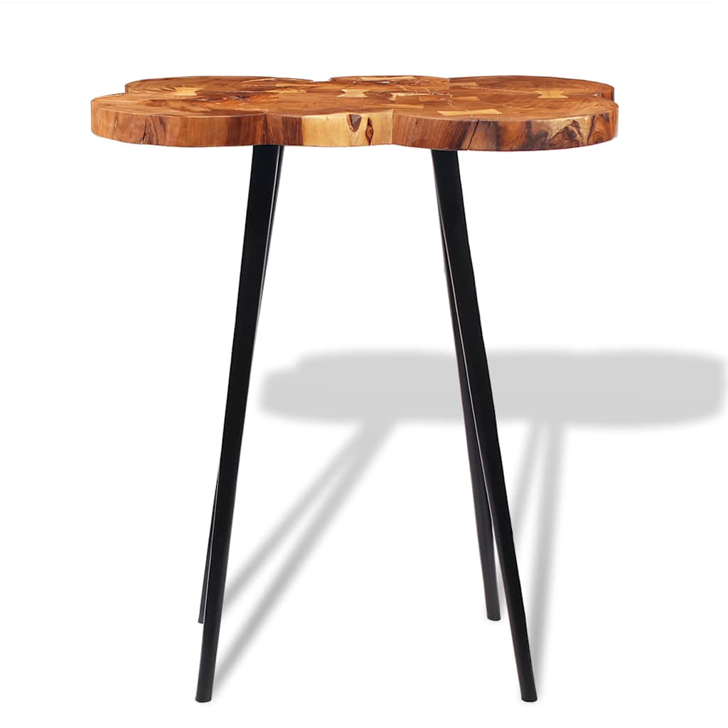 vidaXL Bar Table | Brown and Black | Solid Acacia wood and Iron | Industrial
