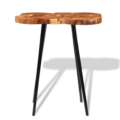 vidaXL Bar Table | Brown and Black | Solid Acacia wood and Iron | Industrial
