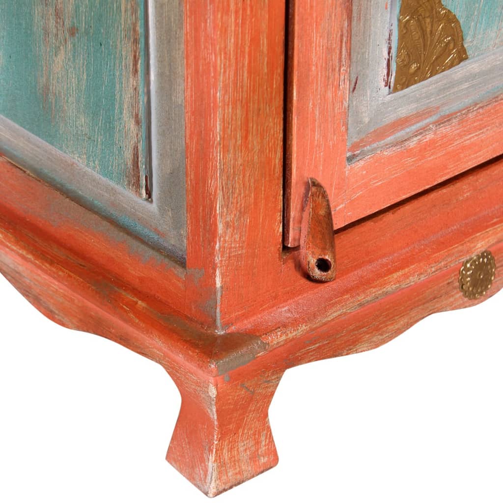 vidaXL Nightstand Solid Mango Wood Orange