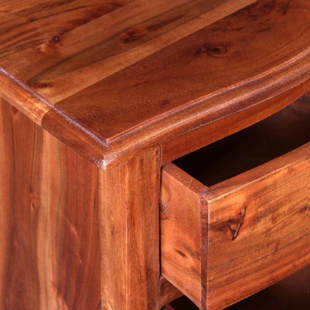 vidaXL Nightstands with Drawers 2 pcs Solid Acacia Wood - Brown