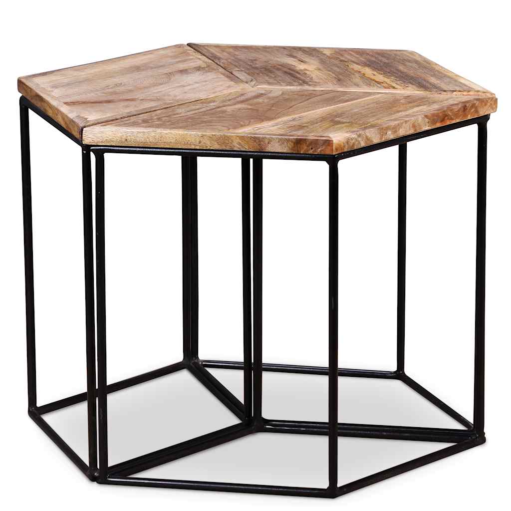 243976 vidaXL Coffee Table Solid Mango Wood 56x48x40 cm - Brown
