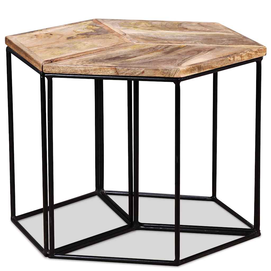 243976 vidaXL Coffee Table Solid Mango Wood 56x48x40 cm - Brown