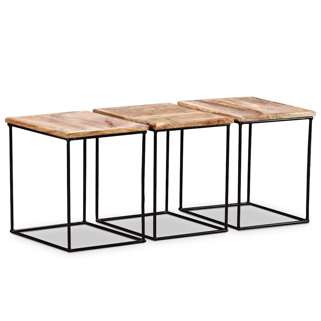 243976 vidaXL Coffee Table Solid Mango Wood 56x48x40 cm - Brown