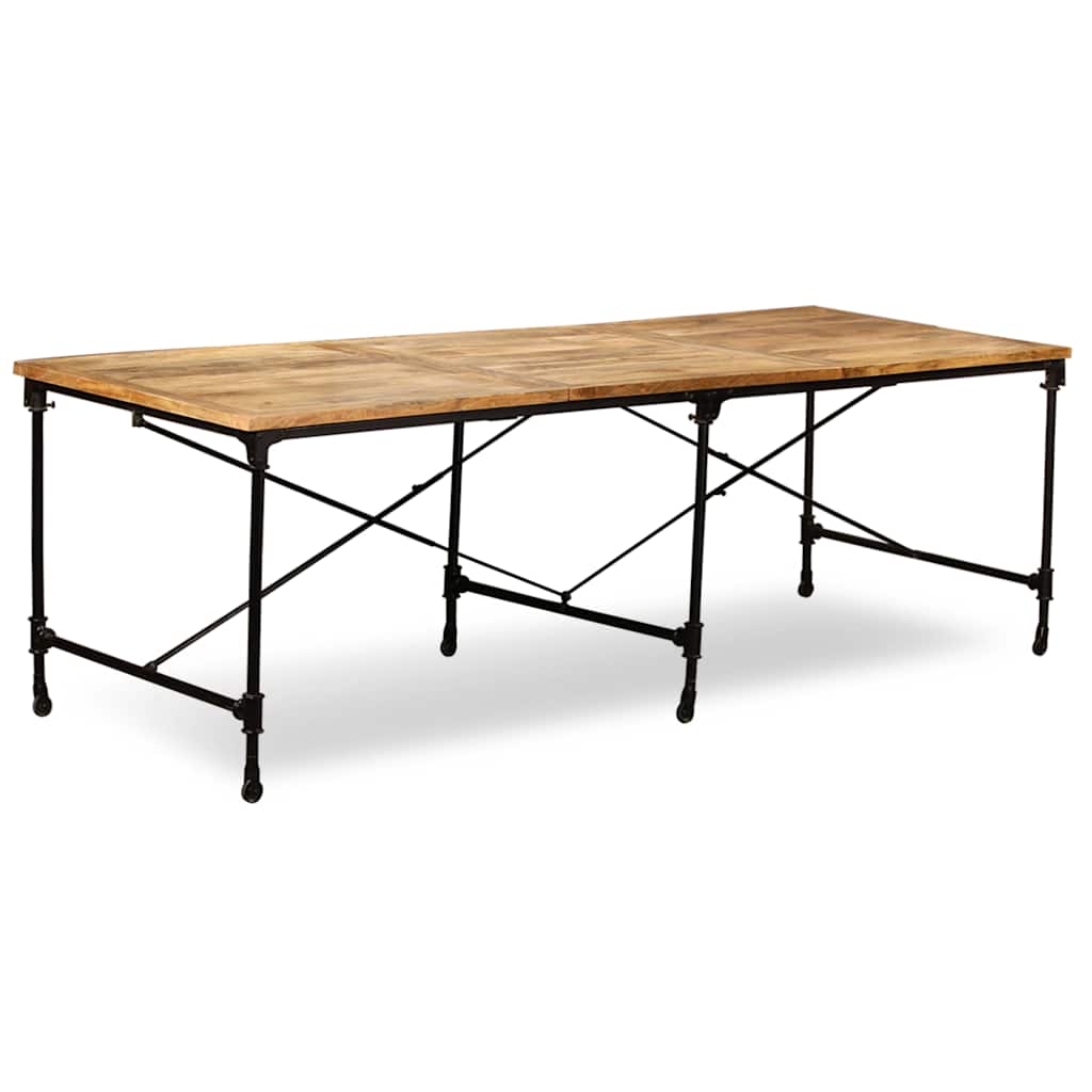 vidaXL Dining Table Solid Mango Wood 240 cm - Brown - 240 x 90 x 76 cm
