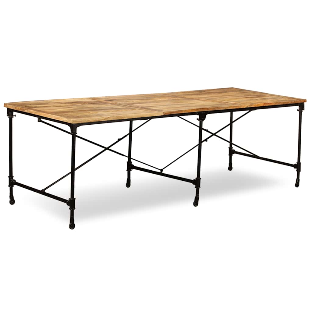 vidaXL Dining Table Solid Mango Wood 240 cm - Brown - 240 x 90 x 76 cm
