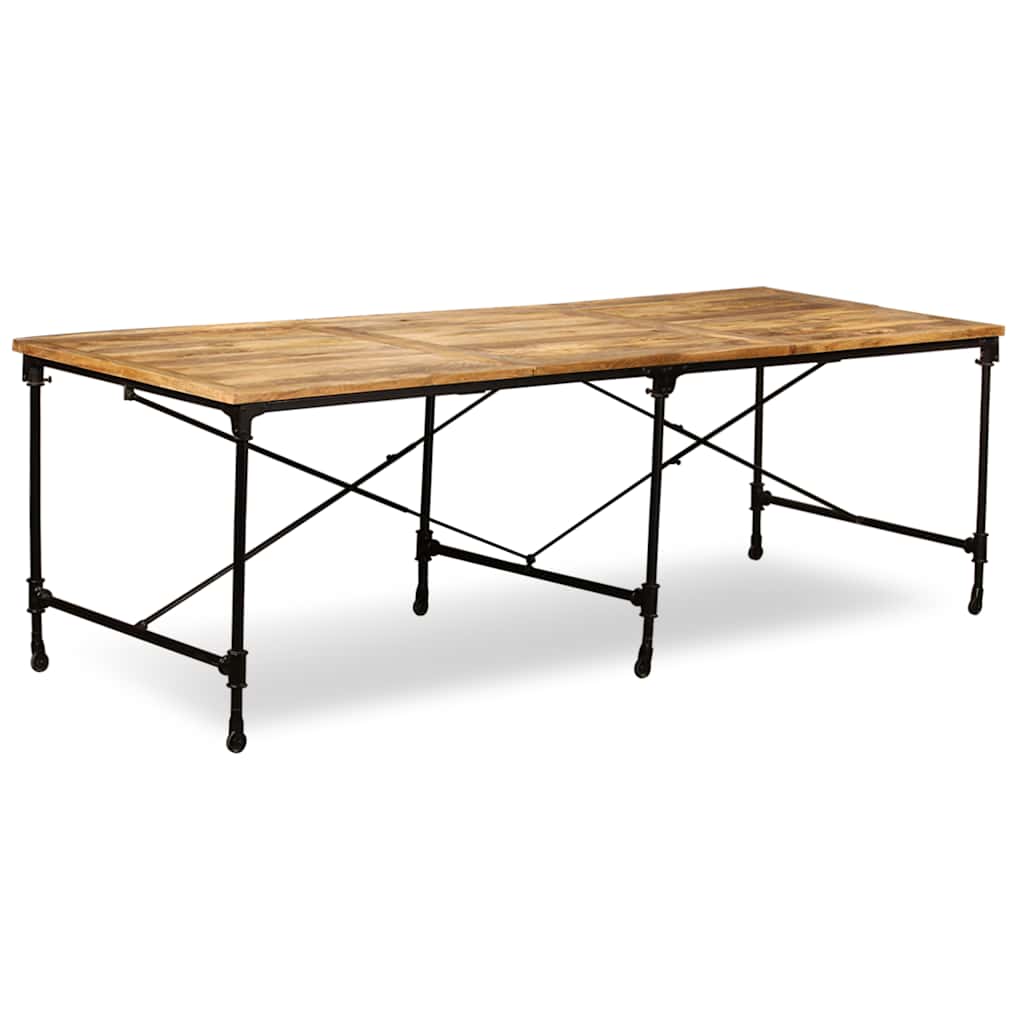 vidaXL Dining Table Solid Mango Wood 240 cm - Brown - 240 x 90 x 76 cm