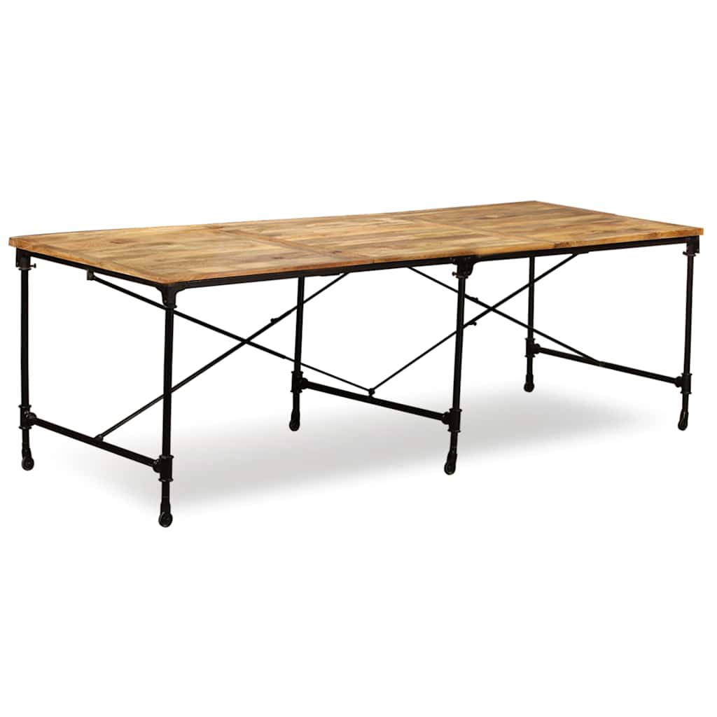 vidaXL Dining Table Solid Mango Wood 240 cm - Brown - 240 x 90 x 76 cm