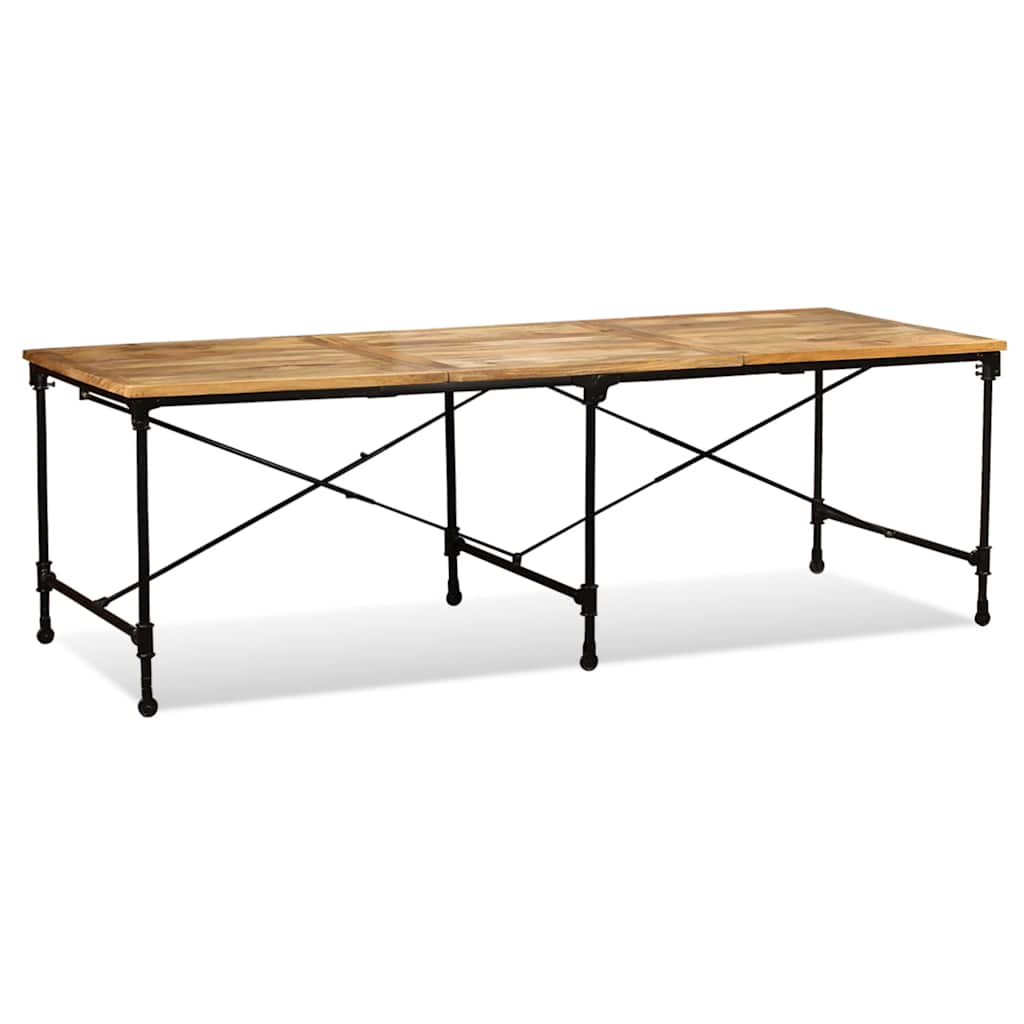 vidaXL Dining Table Solid Mango Wood 240 cm - Brown - 240 x 90 x 76 cm