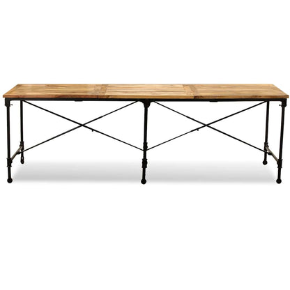 vidaXL Dining Table Solid Mango Wood 240 cm - Brown - 240 x 90 x 76 cm