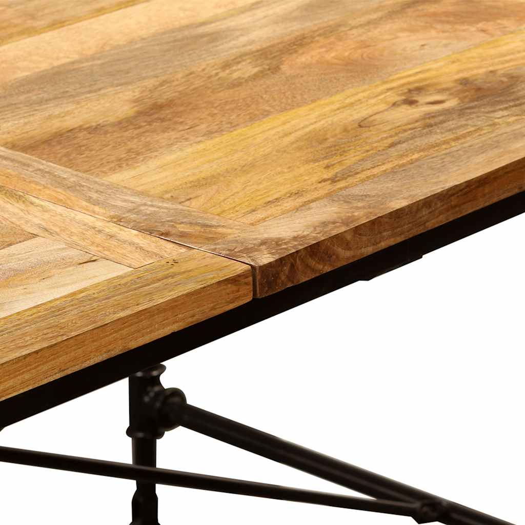vidaXL Dining Table Solid Mango Wood 240 cm - Brown - 240 x 90 x 76 cm