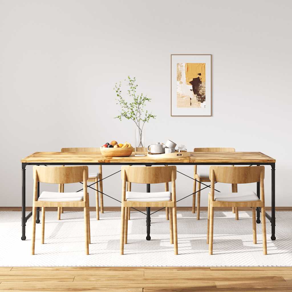 vidaXL Dining Table Solid Mango Wood 240 cm - Brown - 240 x 90 x 76 cm