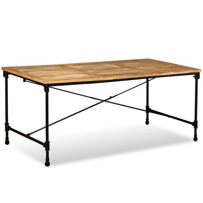 vidaXL Dining Table Solid Mango Wood 180 cm - Brown - 180 x 90 x 76 cm