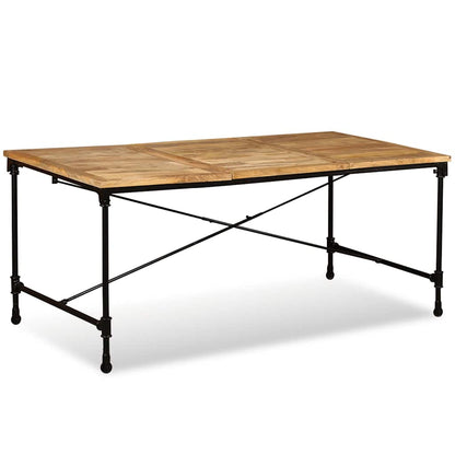 vidaXL Dining Table Solid Mango Wood 180 cm - Brown - 180 x 90 x 76 cm