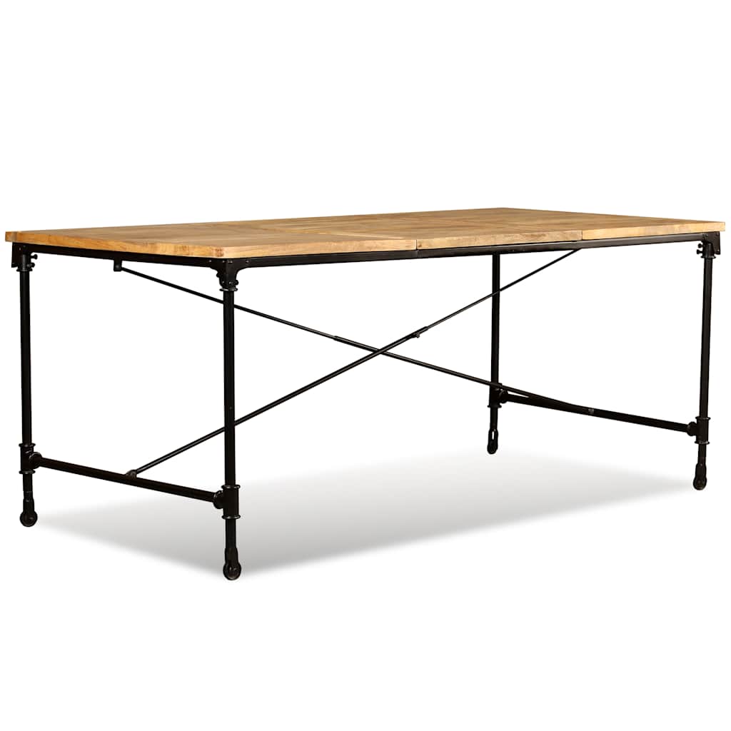vidaXL Dining Table Solid Mango Wood 180 cm - Brown - 180 x 90 x 76 cm