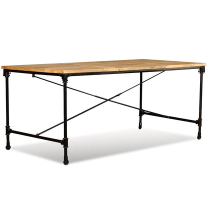 vidaXL Dining Table Solid Mango Wood 180 cm - Brown - 180 x 90 x 76 cm