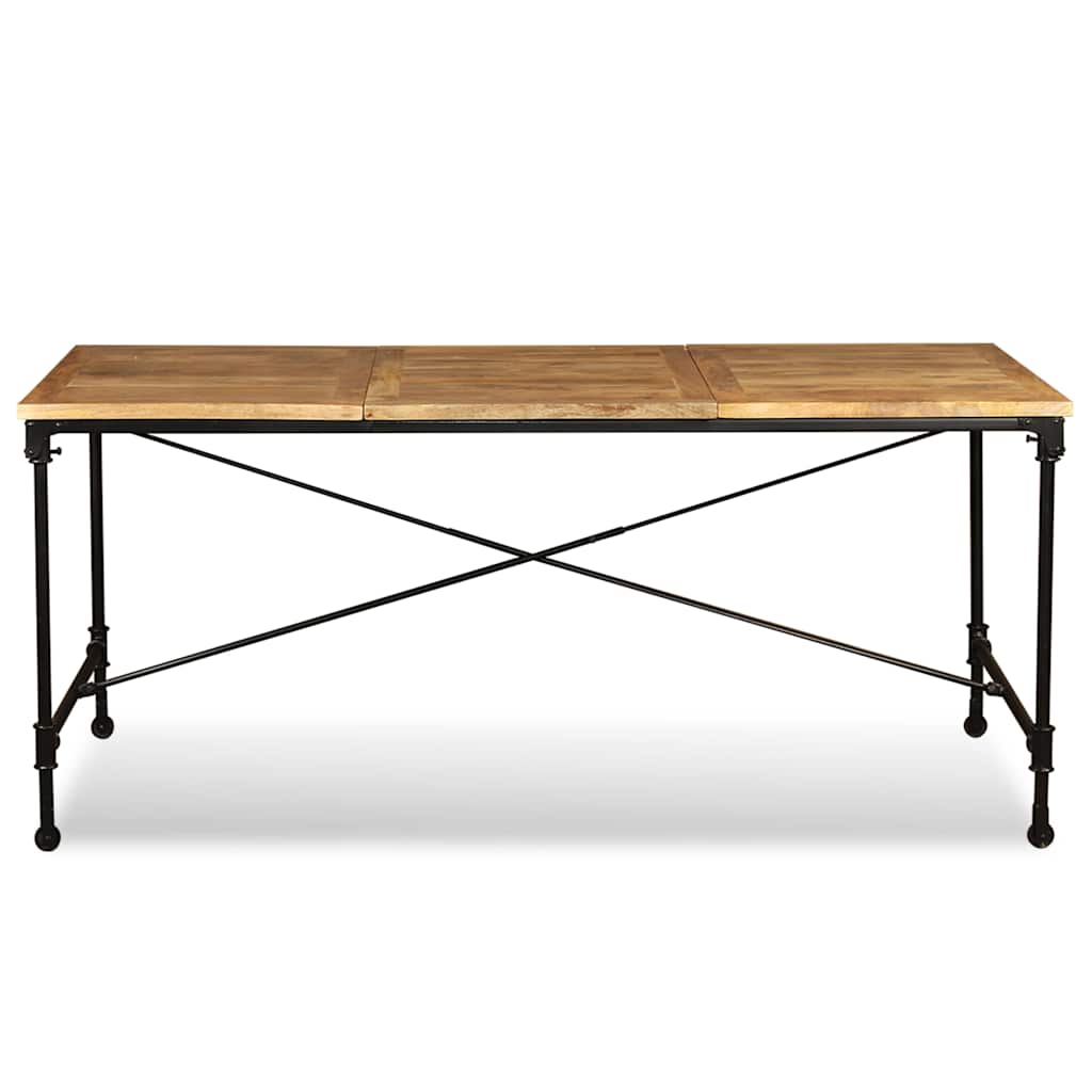 vidaXL Dining Table Solid Mango Wood 180 cm - Brown - 180 x 90 x 76 cm