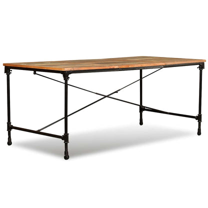vidaXL Dining Table Solid Reclaimed Wood 180 cm - Multicolour - 180 x 90 x 76 cm