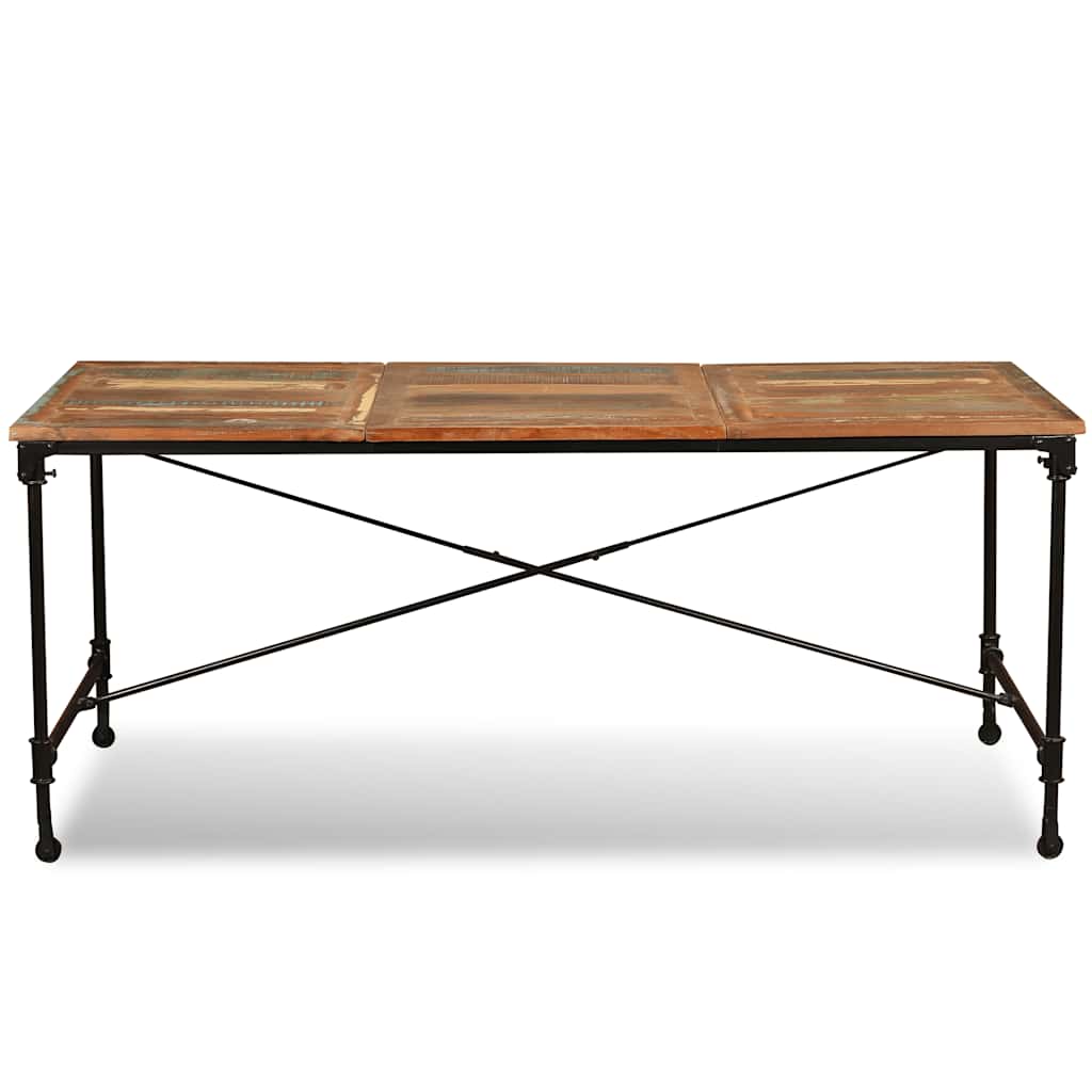 vidaXL Dining Table Solid Reclaimed Wood 180 cm - Multicolour - 180 x 90 x 76 cm