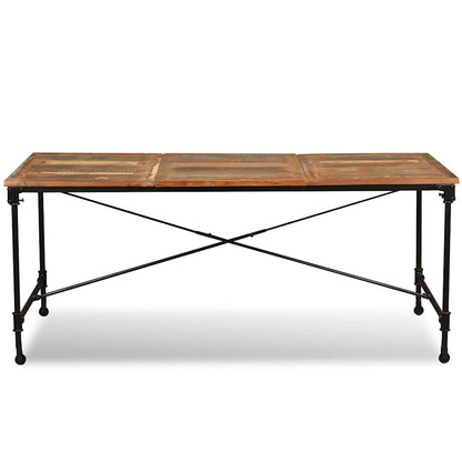 vidaXL Dining Table Solid Reclaimed Wood 180 cm - Multicolour - 180 x 90 x 76 cm