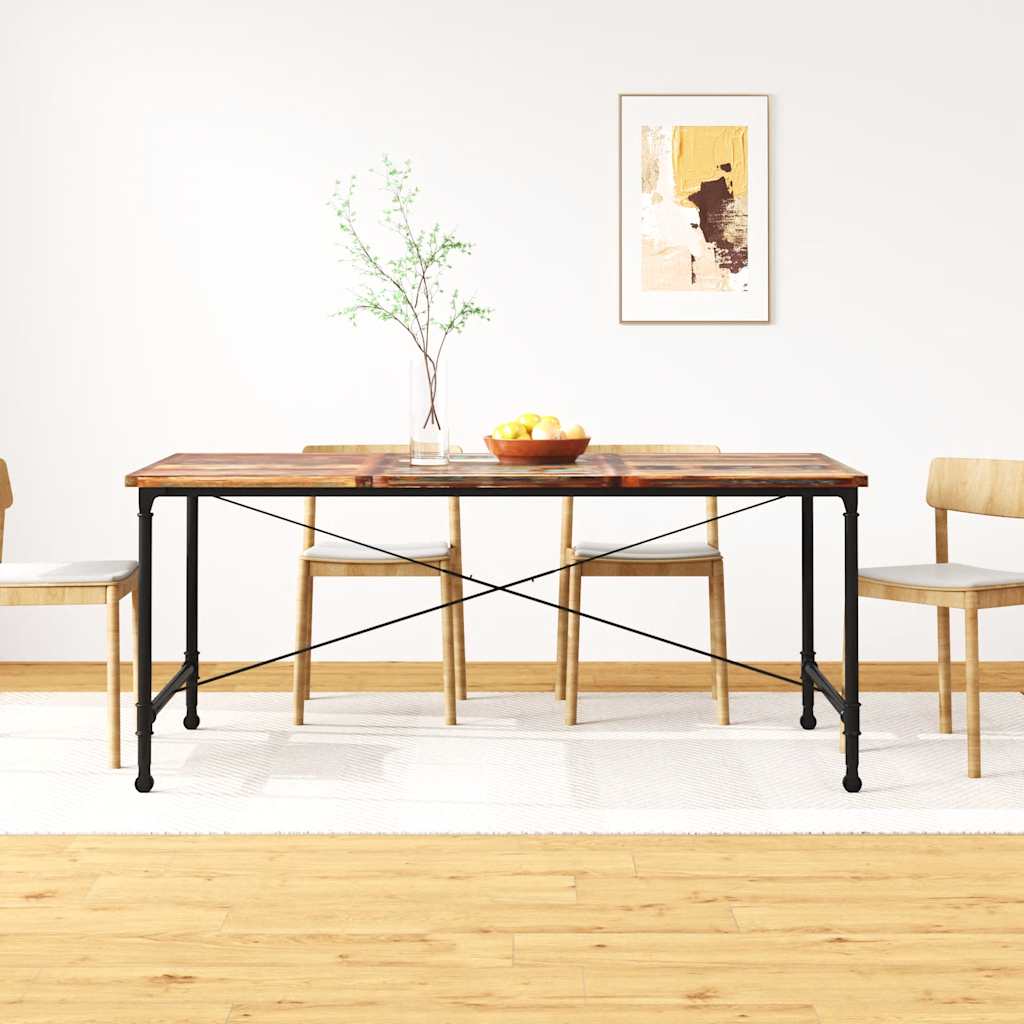 vidaXL Dining Table Solid Reclaimed Wood 180 cm - Multicolour - 180 x 90 x 76 cm