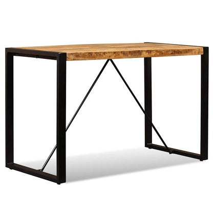 vidaXL Dining Table Solid Rough Mango Wood 120 cm - Brown - 120 x 60 x 76 cm