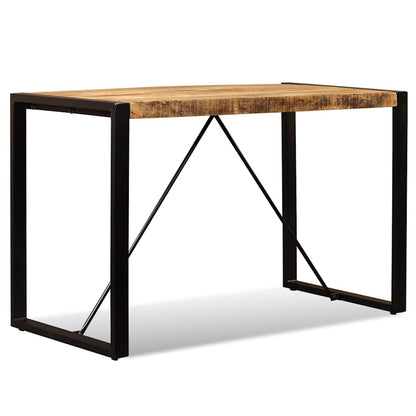 vidaXL Dining Table Solid Rough Mango Wood 120 cm - Brown - 120 x 60 x 76 cm