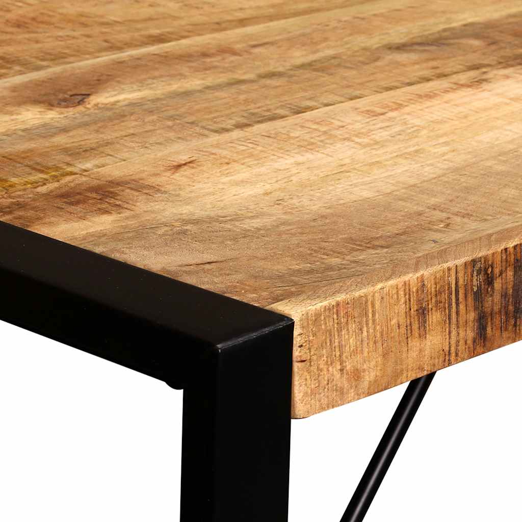 vidaXL Dining Table Solid Rough Mango Wood 120 cm - Brown - 120 x 60 x 76 cm