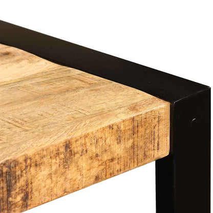 vidaXL Dining Table Solid Rough Mango Wood 120 cm - Brown - 120 x 60 x 76 cm