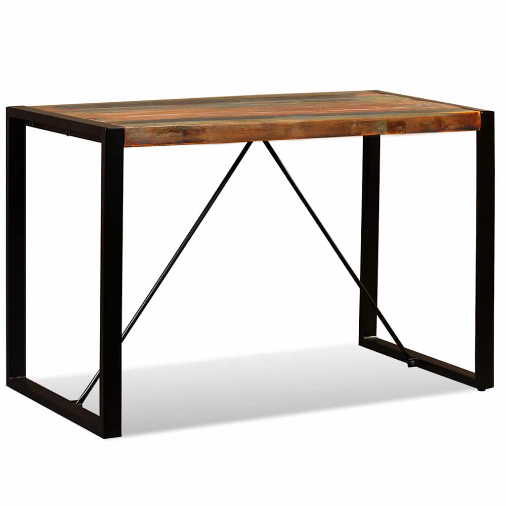 243998 vidaXL Dining Table Solid Reclaimed Wood 120 cm - Multicolour - 120 x 60 x 76 cm
