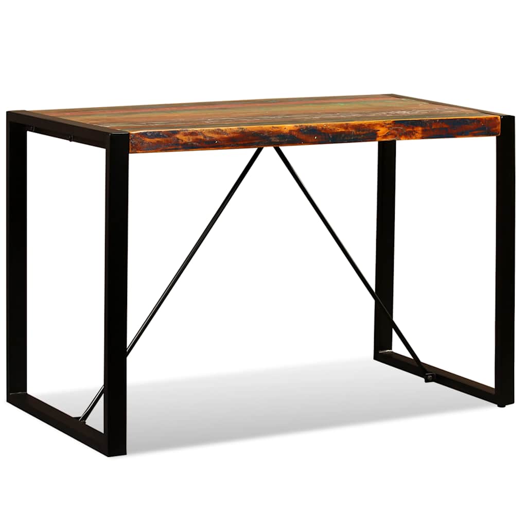 243998 vidaXL Dining Table Solid Reclaimed Wood 120 cm - Multicolour - 120 x 60 x 76 cm