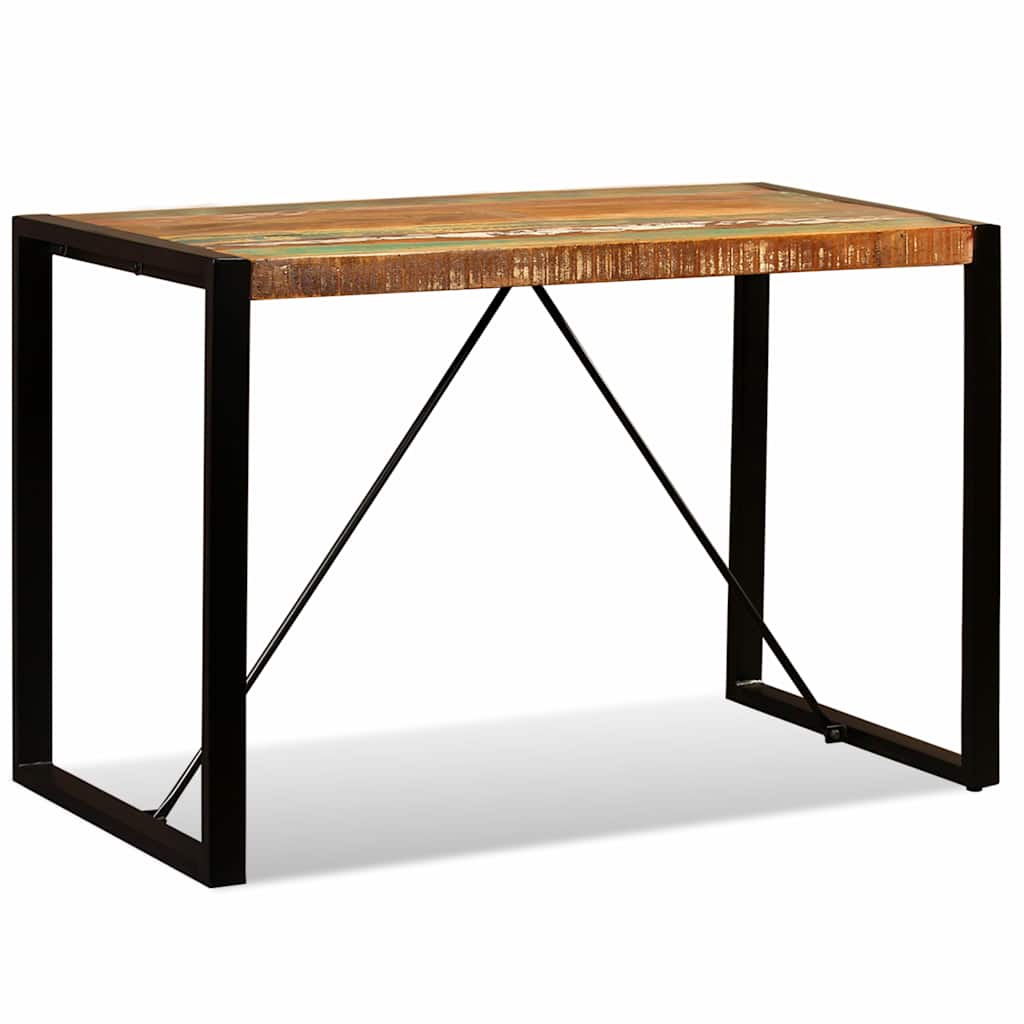 243998 vidaXL Dining Table Solid Reclaimed Wood 120 cm - Multicolour - 120 x 60 x 76 cm