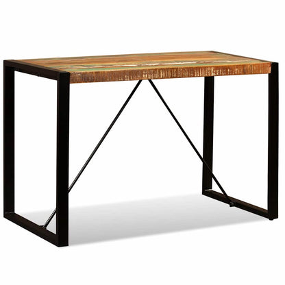 243998 vidaXL Dining Table Solid Reclaimed Wood 120 cm - Multicolour - 120 x 60 x 76 cm