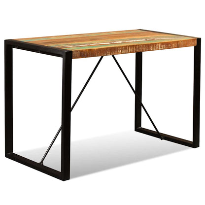 243998 vidaXL Dining Table Solid Reclaimed Wood 120 cm - Multicolour - 120 x 60 x 76 cm