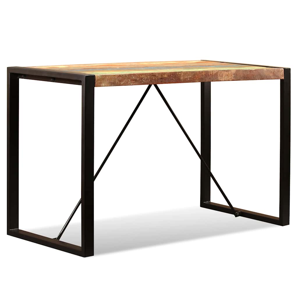 243998 vidaXL Dining Table Solid Reclaimed Wood 120 cm - Multicolour - 120 x 60 x 76 cm