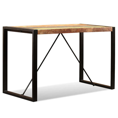 243998 vidaXL Dining Table Solid Reclaimed Wood 120 cm - Multicolour - 120 x 60 x 76 cm