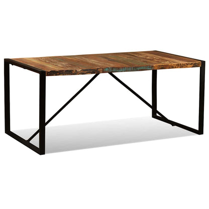 243999 vidaXL Dining Table Solid Reclaimed Wood 180 cm - Multicolour - 180 x 90 x 76 cm