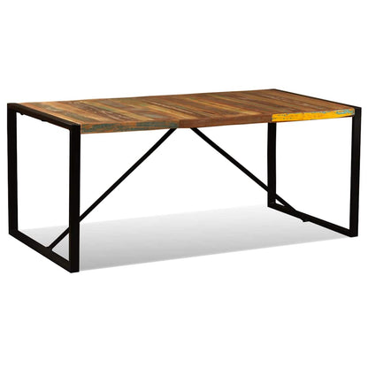 243999 vidaXL Dining Table Solid Reclaimed Wood 180 cm - Multicolour - 180 x 90 x 76 cm