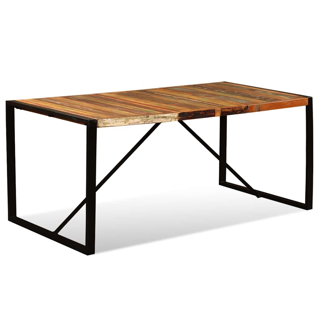 243999 vidaXL Dining Table Solid Reclaimed Wood 180 cm - Multicolour - 180 x 90 x 76 cm