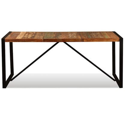 243999 vidaXL Dining Table Solid Reclaimed Wood 180 cm - Multicolour - 180 x 90 x 76 cm