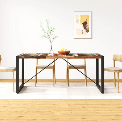 243999 vidaXL Dining Table Solid Reclaimed Wood 180 cm - Multicolour - 180 x 90 x 76 cm