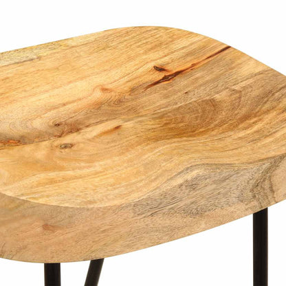 vidaXL Bar Stools 2 pcs Solid Mango Wood - Multicolour - 41 x 44 x 76 cm