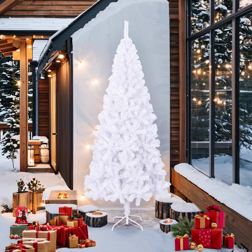 vidaXL Artificial Christmas Tree L 240 cm White - 240 x 120 cm