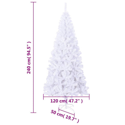 vidaXL Artificial Christmas Tree L 240 cm White - 240 x 120 cm